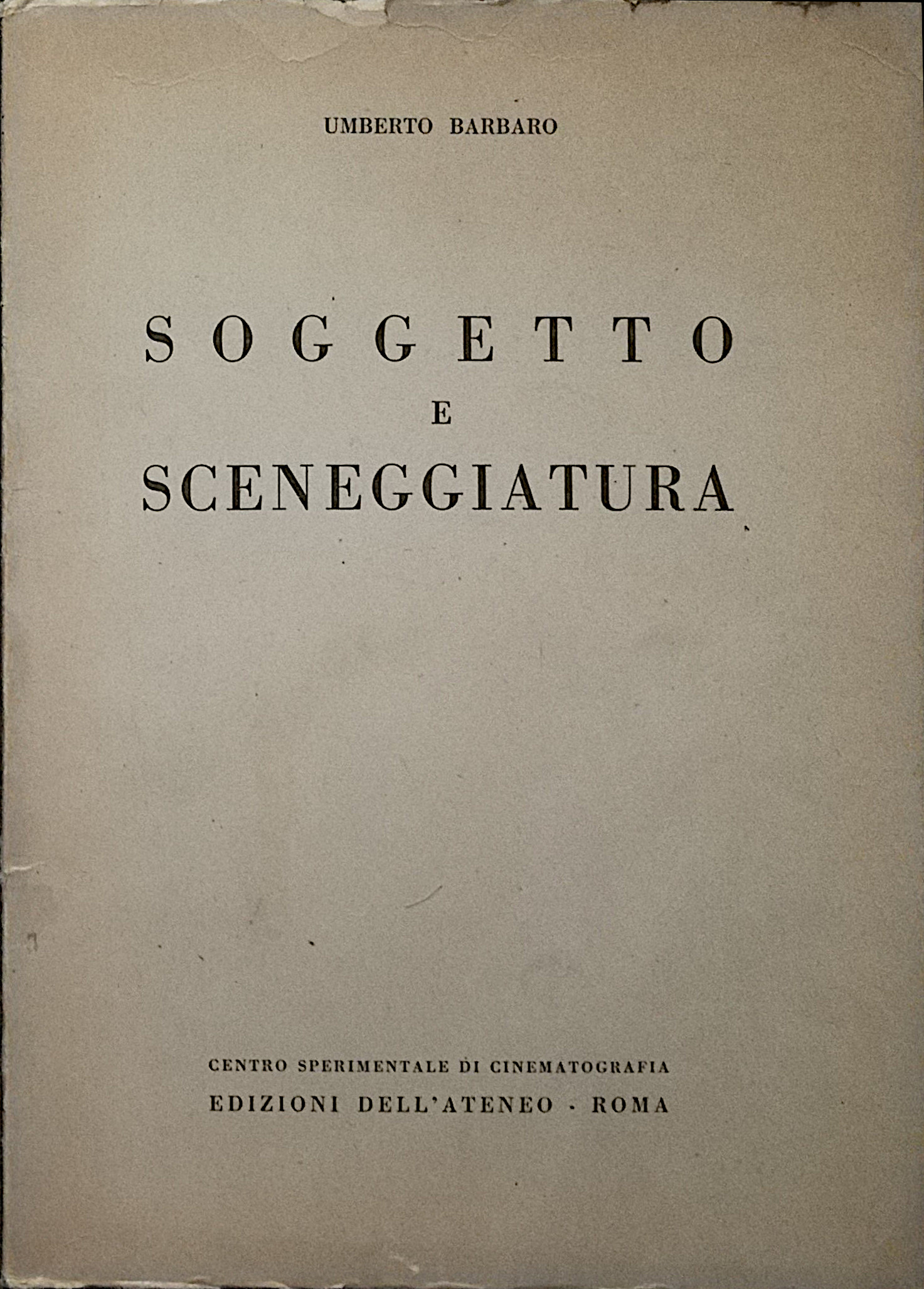 Soggetto e sceneggiatura