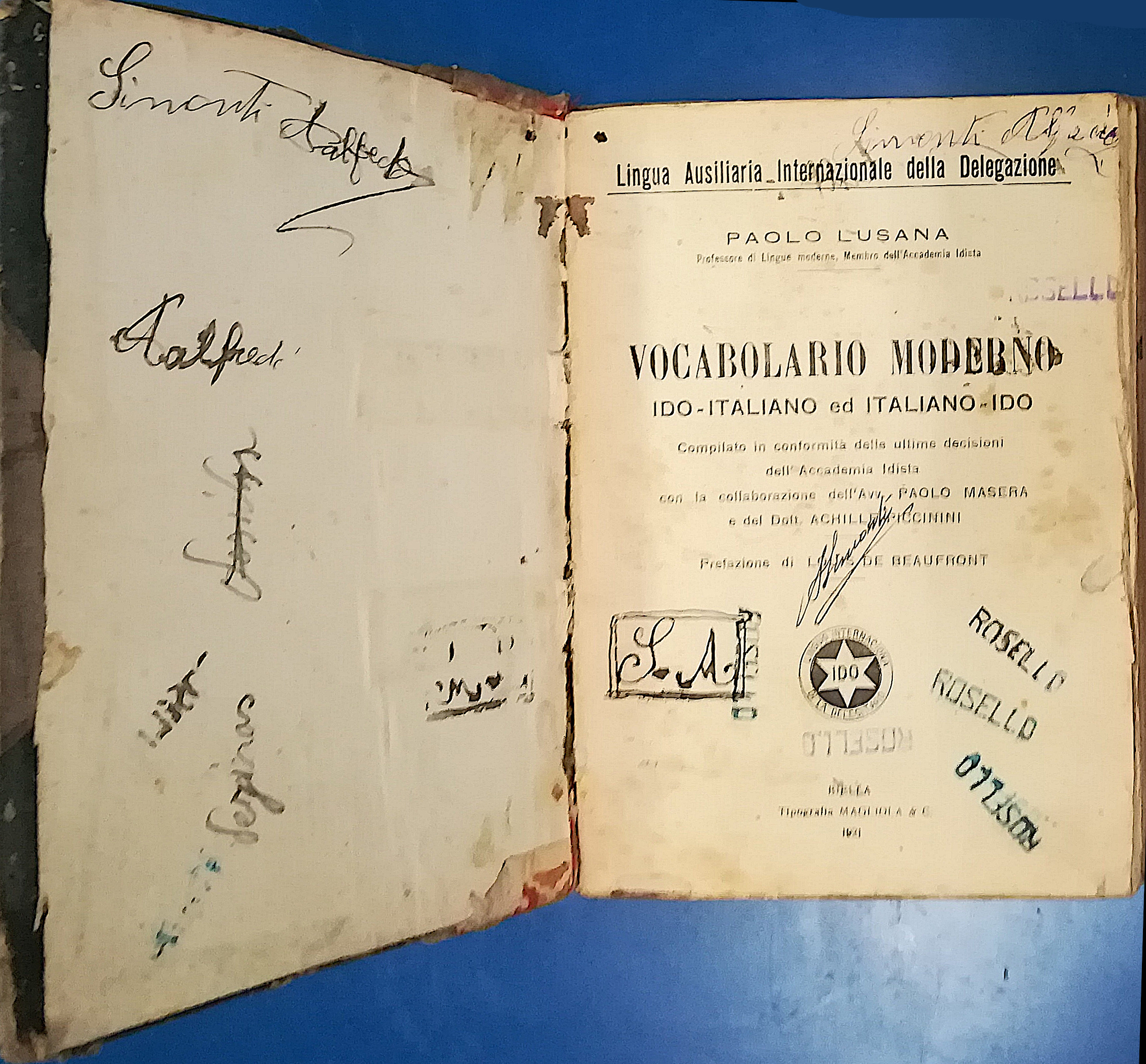 Vocabolario moderno Ido-Italiano ed Italiano-Ido