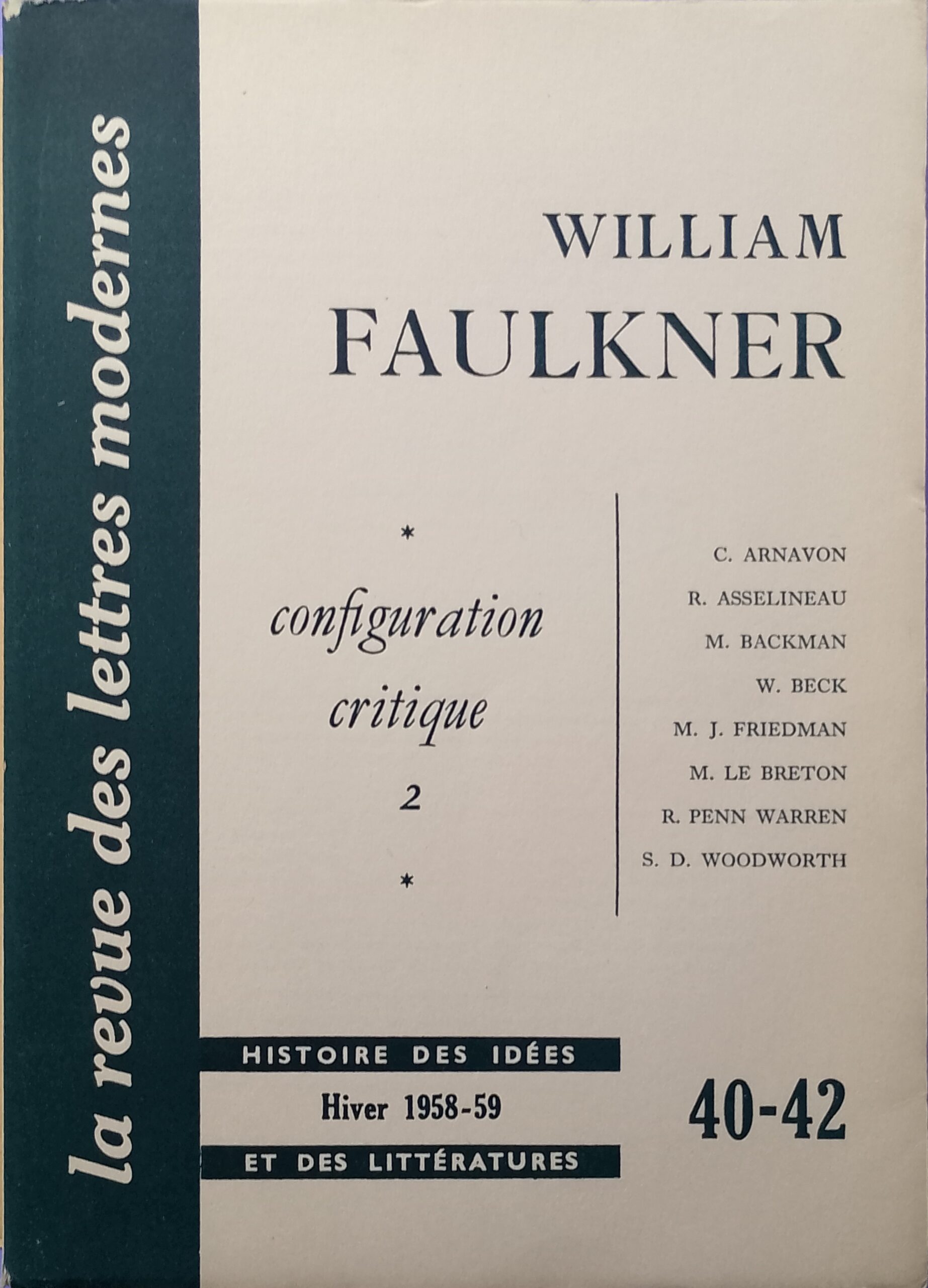 William Faulkner - Configuration critique