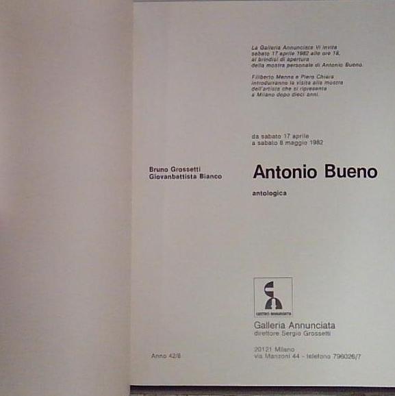 antonio bueno antologica galleria annunciata