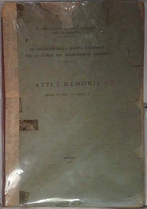 atti e memorie serie iv vol iv fasc 1 xv …