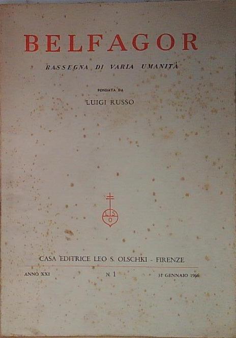 BELFAGOR ANNO XXI 1 GENNAIO 1966
