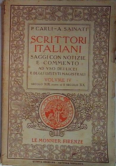 Carli P. - Sainati A. - SCRITTORI ITALIANI