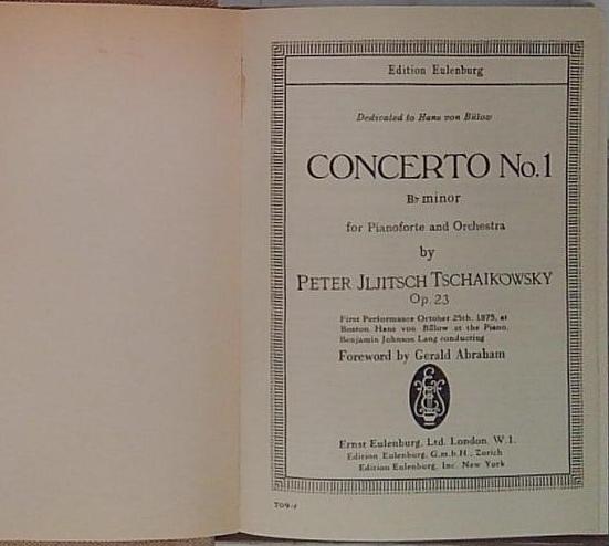 concerto no 1 b minor for pianoforte and orchestra