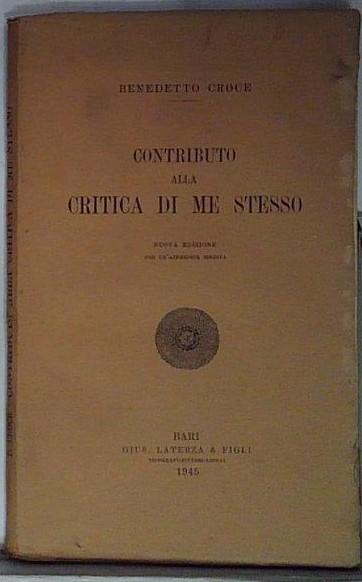 contributo alla critica di me stesso