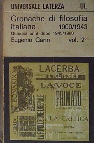 cronache di filosofia italiana 2