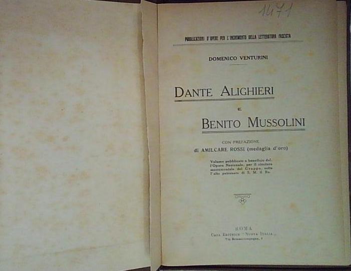 dante alighieri e benito mussolini