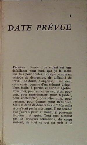 date prevue 1