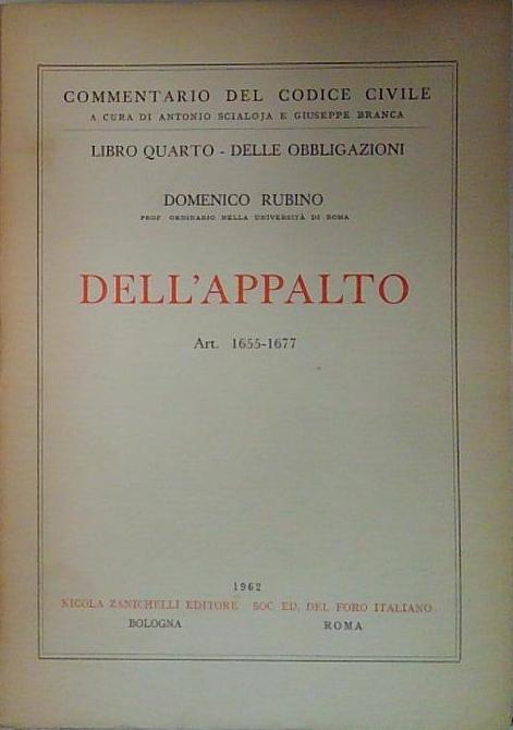 DELL'APPALTO. Art.1655-1677