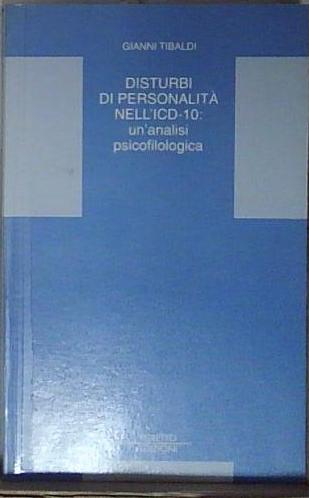 disturbi di personalità nell'icd 10