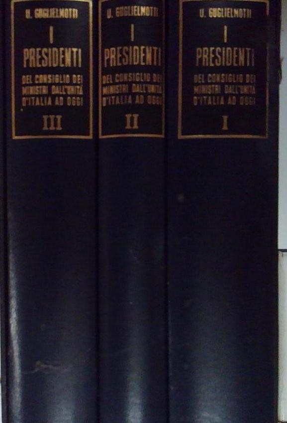 I PRESIDENTI DEL CONSIGLIO DEI MINISTRI DALL'UNITA' D'ITALIA AD O