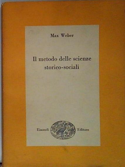 il metodo delle scienze storico sociali