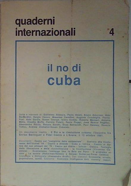 il no di cuba quaderni internazionali 4