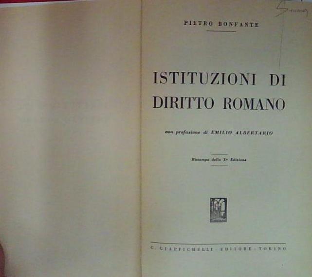 Istituzioni di diritto romano