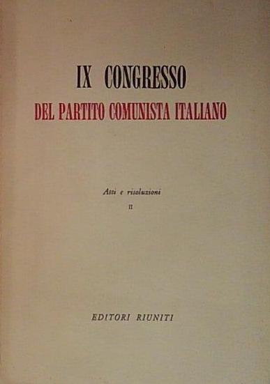 ix congresso del partito comunista italiano