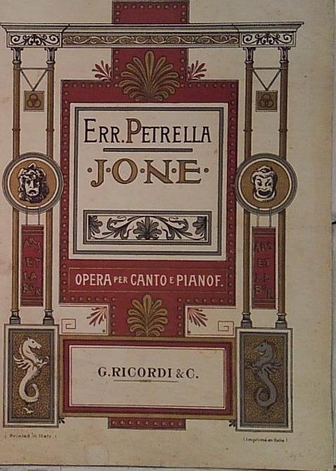 jone opera per canto e pianoforte