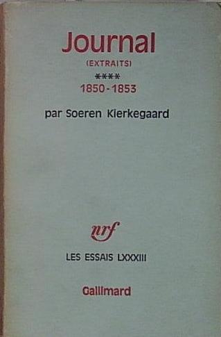 journal extraits 1850 1853 par soeren kierkegaard