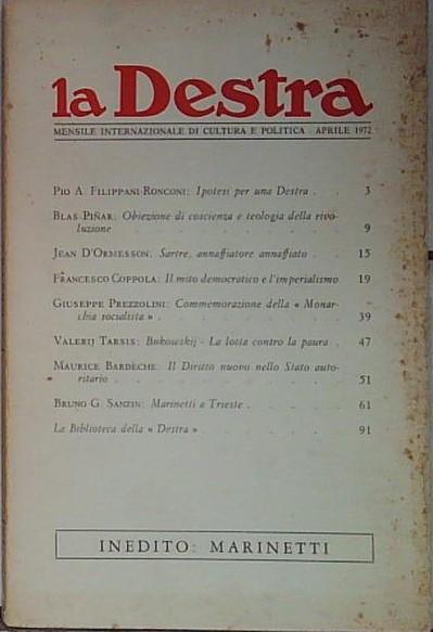 la destra aprile 1972
