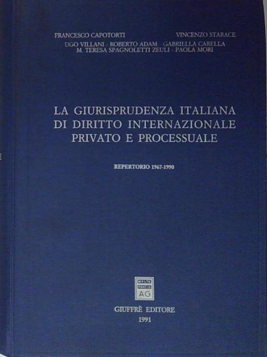 la giurisprudenza italiana di diritto internazionale privato e processuale reper