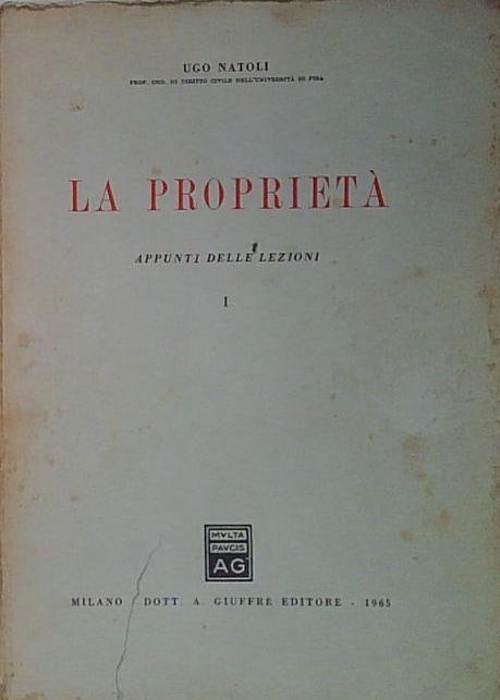 LA PROPRIETA APPUNTI DELLE LEZIONI I