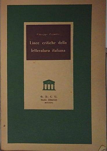 LINEE CRITICHE DELLA LETTERATURA ITALIANA