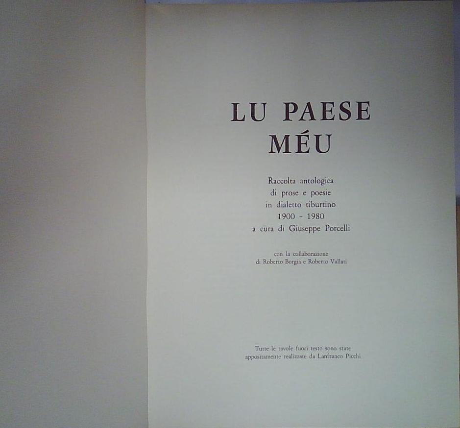 LU PAESE MEU Raccolta antologica di prose e poesie in …