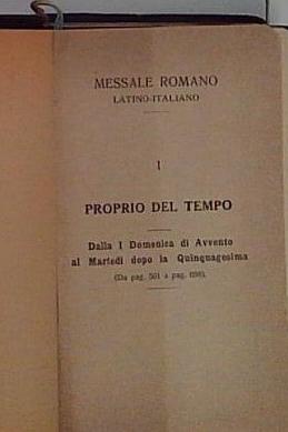 messale romano latino italiano 1 proprio del tempo dalla 1 …