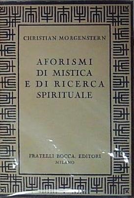 Morgenstern AFORISMI DI MISTICA