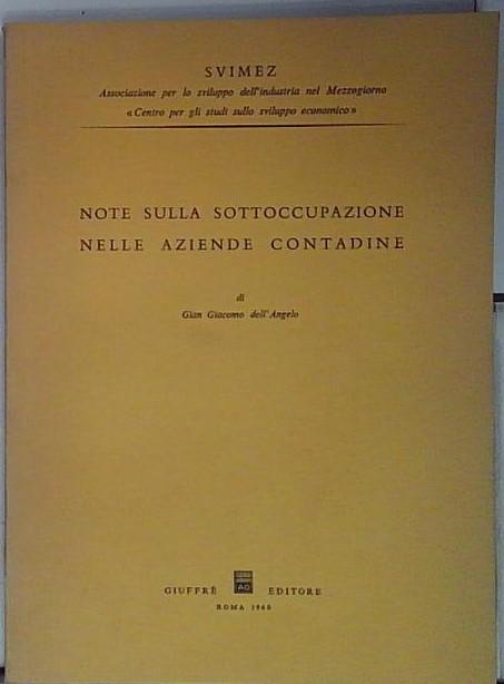 note sulla sottoccupazione nelle aziende contadine