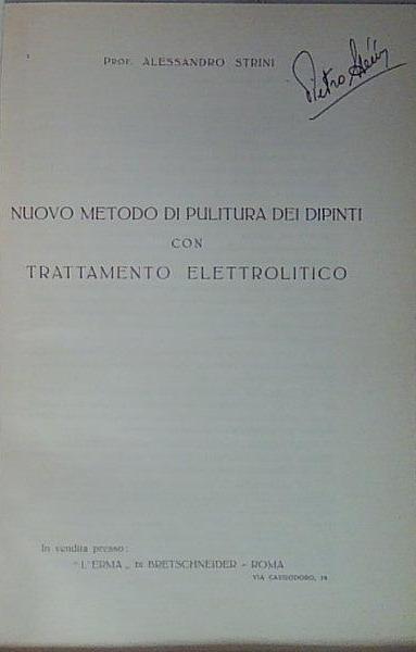 nuovo metodo di pulitura dei dipinti con trattamento elettrolitico