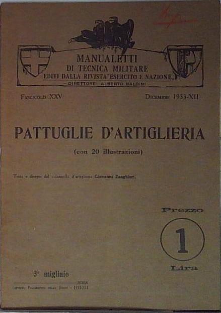 pattuglie d'artiglieria fasc xxv dic 1933