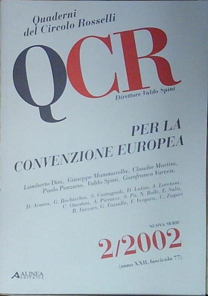 QUADERNI DEL CIRCOLO ROSSELLI QCR 2 2002