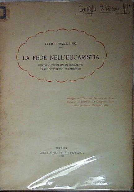Ramorino LA FEDE NELL&amp;#039;EUCARISTIA