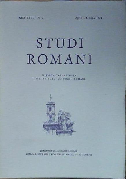 STUDI ROMANI ANNO XXVI N 2