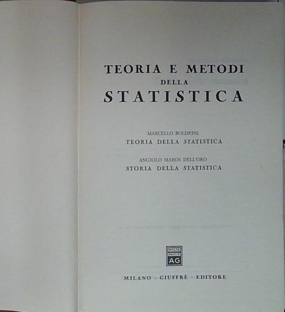 teoria e metodi della statistica