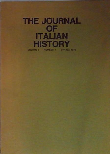 the journal of italian history volume 1 number 1