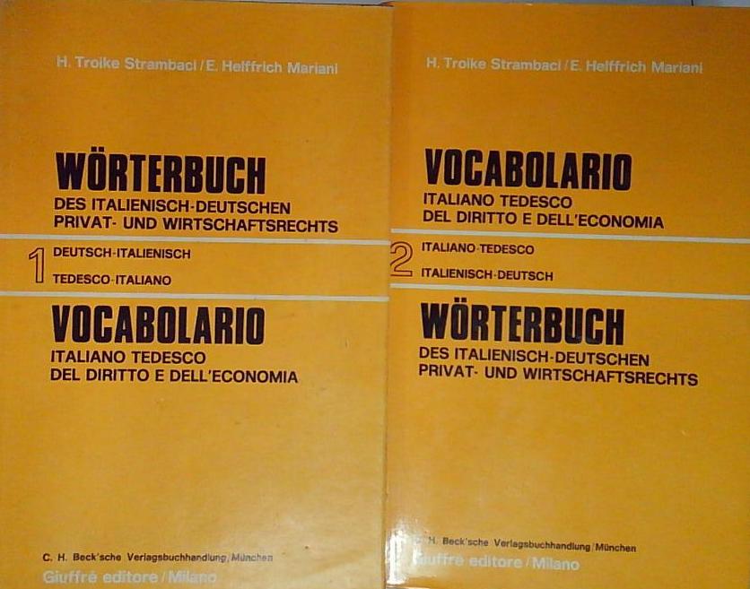 Vocabolario del diritto e dell'economia italiano-tedesco