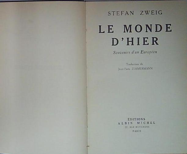 Zweig LE MONDE D&amp;#039;HIER