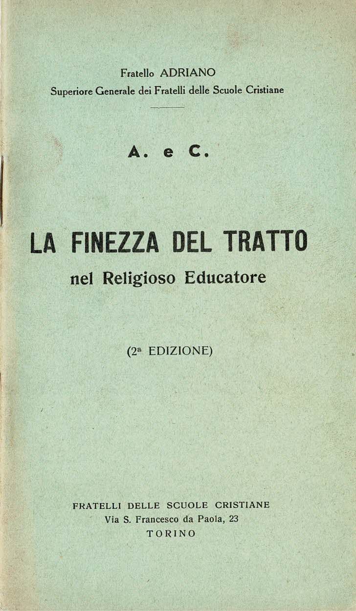 La finezza del tratto nel religioso educatore