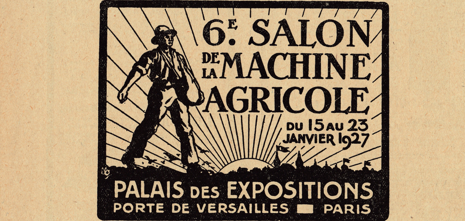 6e Salon de la Machine Agricole. Palais des Exposition, Porte …