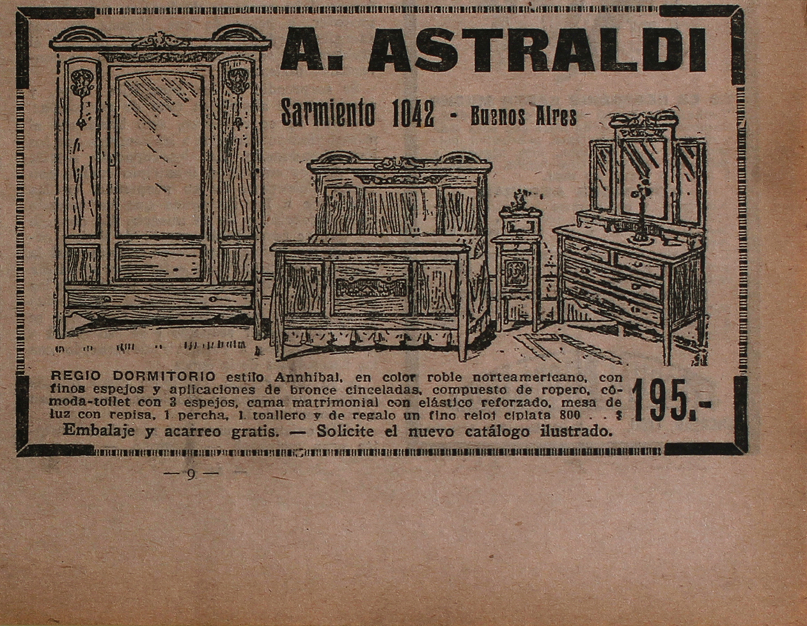 A. Astraldi muebles - Advertising 1922
