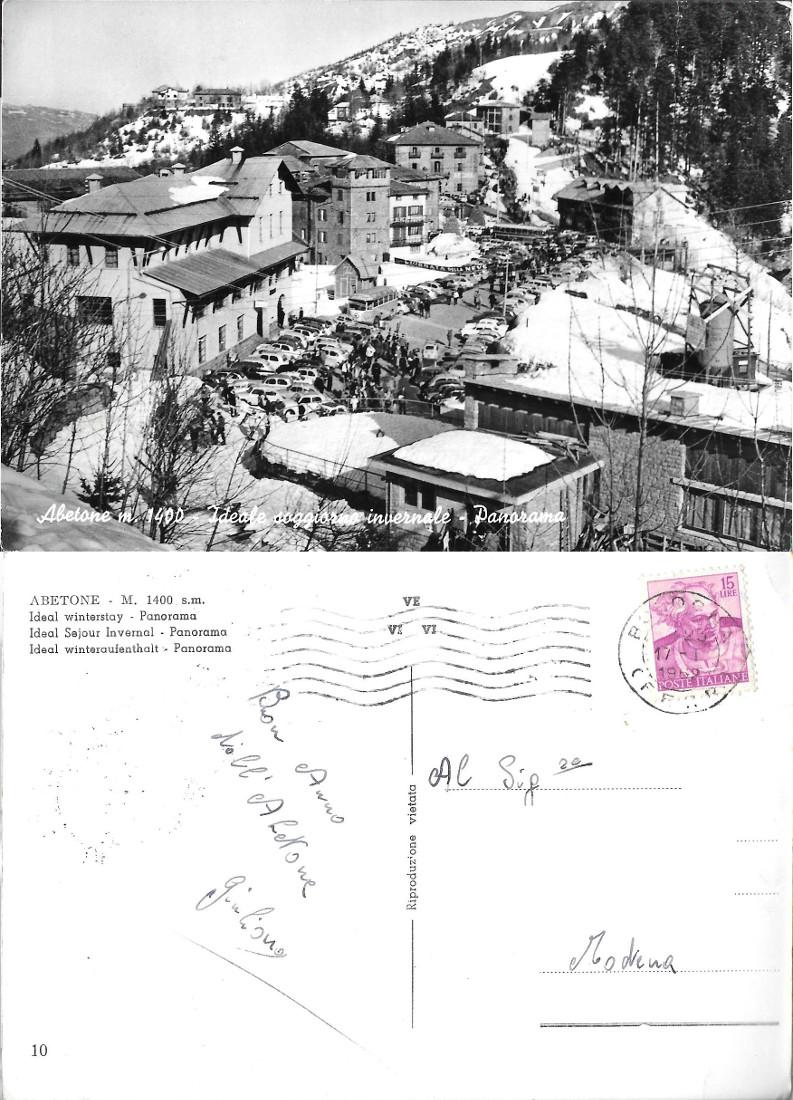 Abetone, panorama. Viaggiata 1962