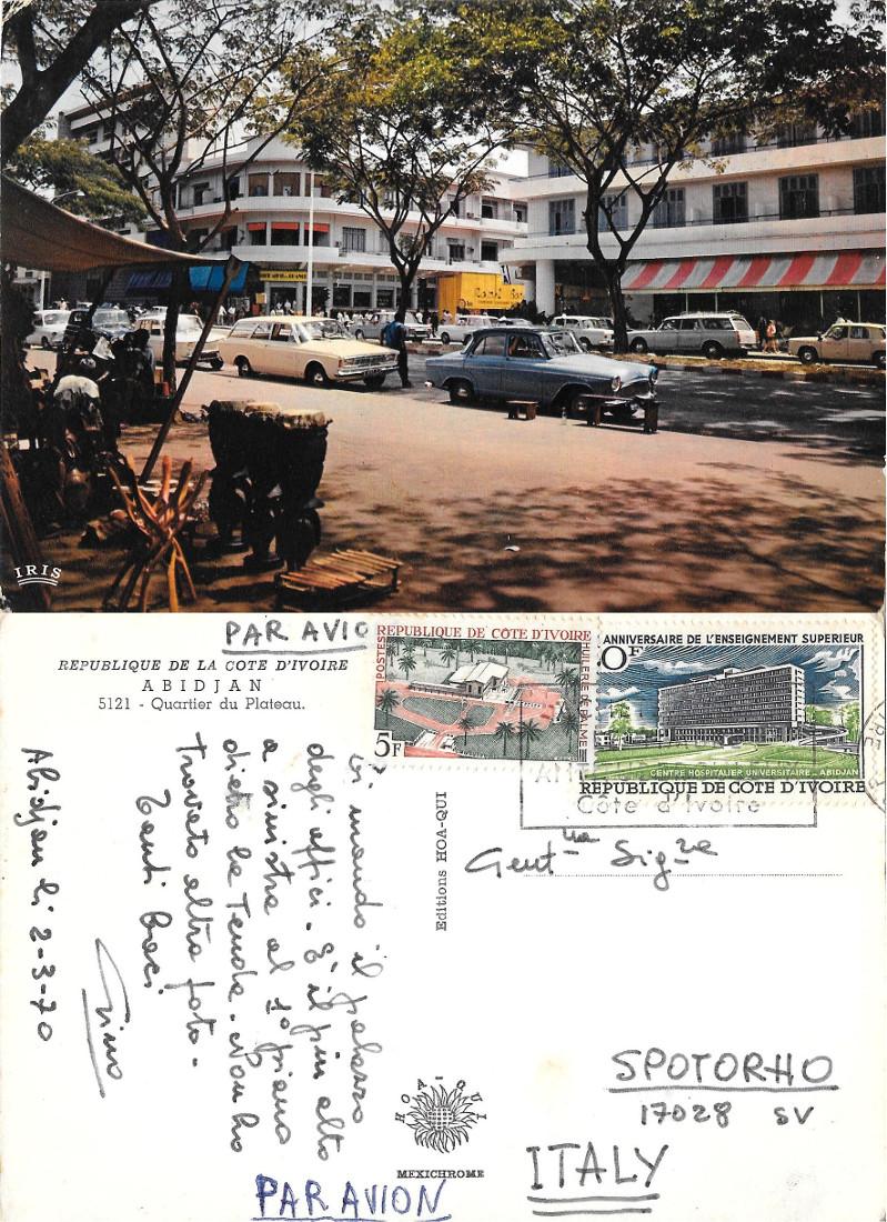 Abidjan. Quartier du Plateau . Viaggiata 1970