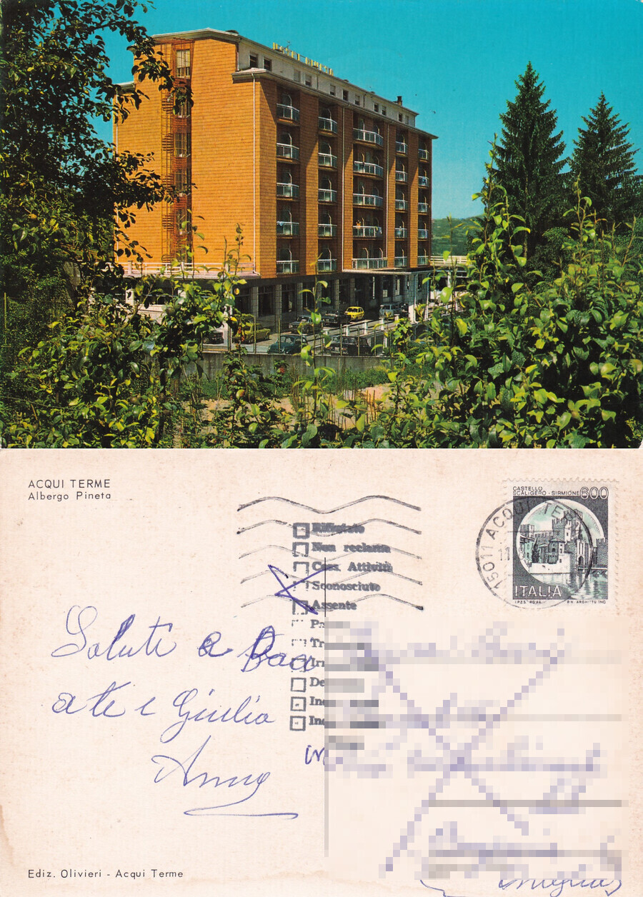 Acqui Terme. Albergo Pineta - Viaggiata