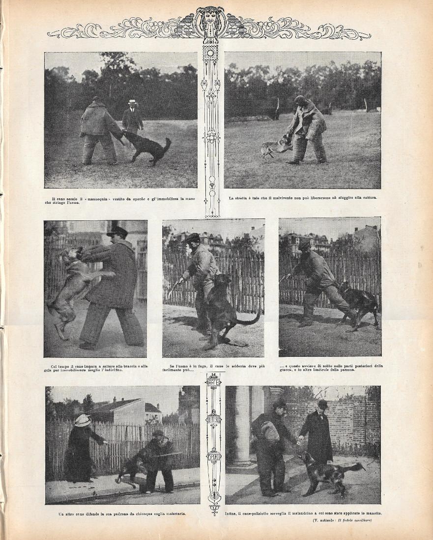 Addestramento del cane / Il diavolo. Stampa 1923