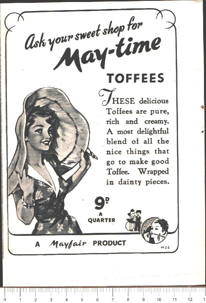 Advertising - May-time toffees - Pubblicità 1951