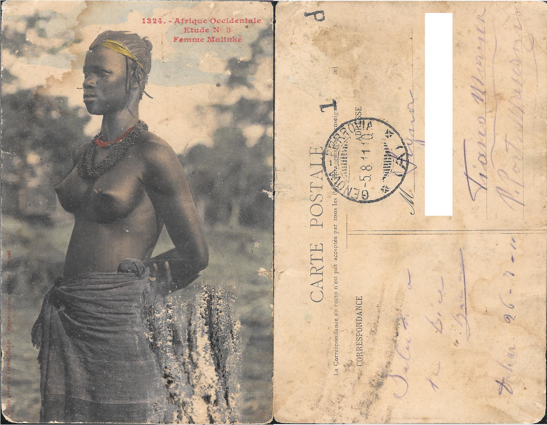 Afrique Occidentale Femme Malinké. Viaggiata 1911