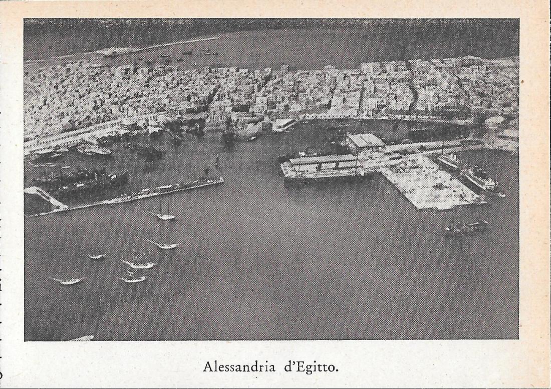 Alessandria d'Egitto / Porto Said. Stampa 1934 fronte/retro