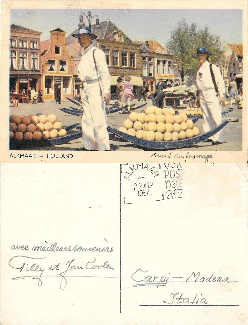 Alkmaar. Holland. Viaggiata 1957