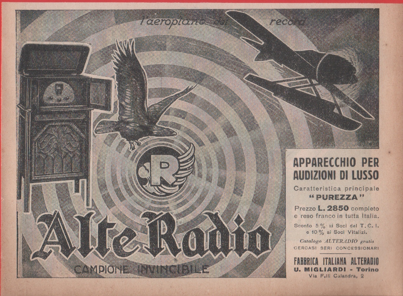 Alte Radio. Advertising 1930